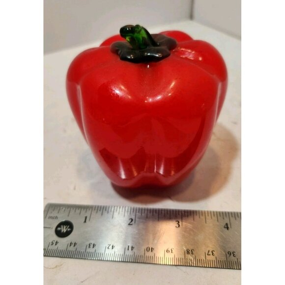 MCM Glass Purple Grapes & Red Bell Pepper Decorations Fruits Vegetables Food - Picture 10 of 16